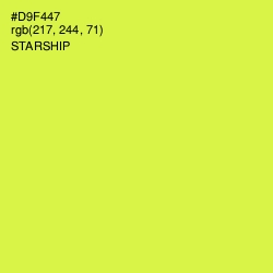 #D9F447 - Starship Color Image