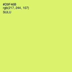 #D9F46B - Sulu Color Image