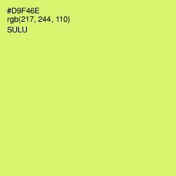#D9F46E - Sulu Color Image