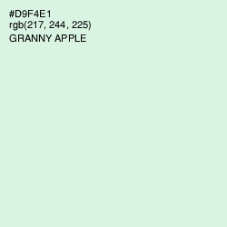 #D9F4E1 - Granny Apple Color Image