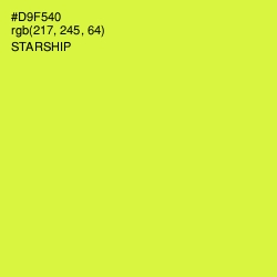 #D9F540 - Starship Color Image