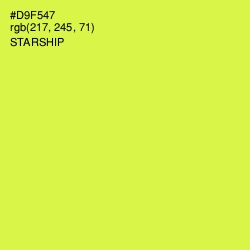 #D9F547 - Starship Color Image