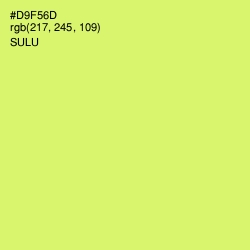 #D9F56D - Sulu Color Image