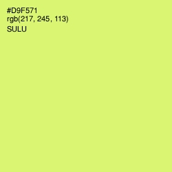 #D9F571 - Sulu Color Image