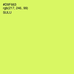 #D9F663 - Sulu Color Image