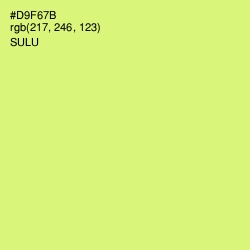 #D9F67B - Sulu Color Image