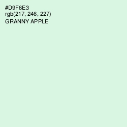 #D9F6E3 - Granny Apple Color Image