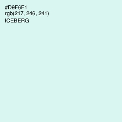 #D9F6F1 - Iceberg Color Image