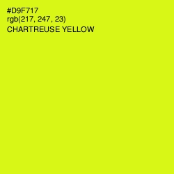 #D9F717 - Chartreuse Yellow Color Image