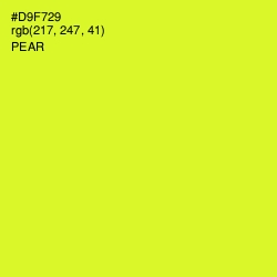 #D9F729 - Pear Color Image