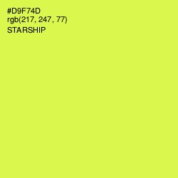 #D9F74D - Starship Color Image