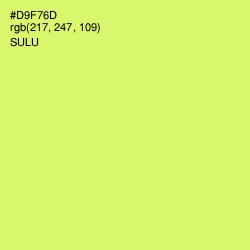 #D9F76D - Sulu Color Image