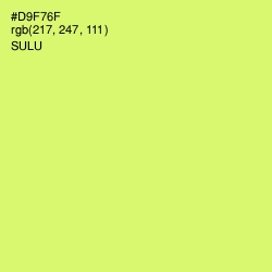 #D9F76F - Sulu Color Image