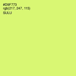 #D9F773 - Sulu Color Image