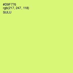 #D9F776 - Sulu Color Image