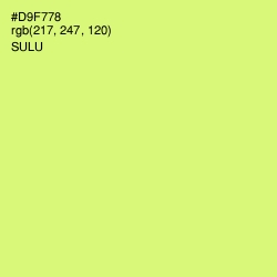 #D9F778 - Sulu Color Image