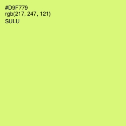 #D9F779 - Sulu Color Image