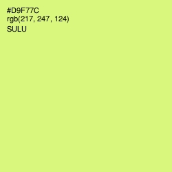 #D9F77C - Sulu Color Image