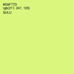 #D9F77D - Sulu Color Image