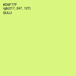 #D9F77F - Sulu Color Image