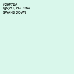 #D9F7EA - Swans Down Color Image