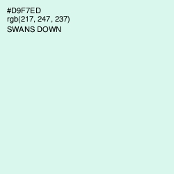 #D9F7ED - Swans Down Color Image