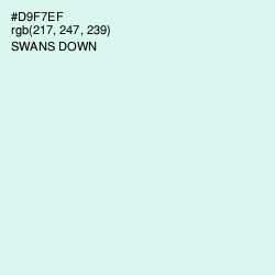 #D9F7EF - Swans Down Color Image