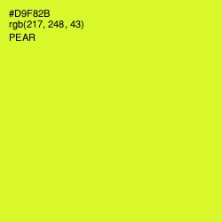 #D9F82B - Pear Color Image
