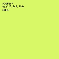 #D9F867 - Sulu Color Image