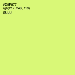 #D9F877 - Sulu Color Image