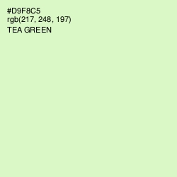 #D9F8C5 - Tea Green Color Image