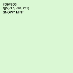 #D9F8D3 - Snowy Mint Color Image