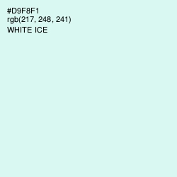 #D9F8F1 - White Ice Color Image