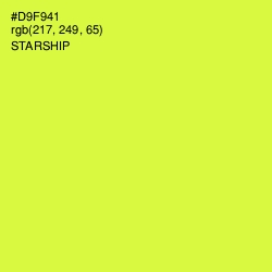 #D9F941 - Starship Color Image