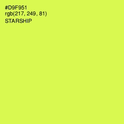 #D9F951 - Starship Color Image