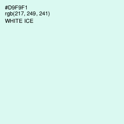 #D9F9F1 - White Ice Color Image