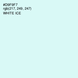 #D9F9F7 - White Ice Color Image