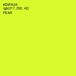 #D9FA2A - Pear Color Image