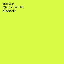 #D9FA44 - Starship Color Image