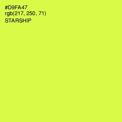 #D9FA47 - Starship Color Image