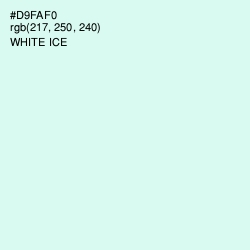 #D9FAF0 - White Ice Color Image