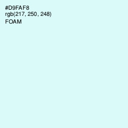 #D9FAF8 - Foam Color Image