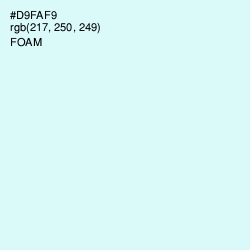 #D9FAF9 - Foam Color Image