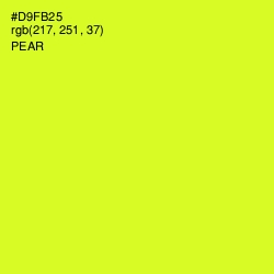 #D9FB25 - Pear Color Image