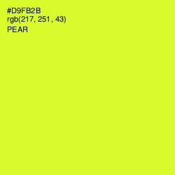 #D9FB2B - Pear Color Image