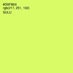 #D9FB66 - Sulu Color Image