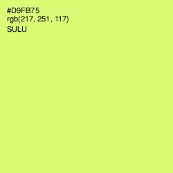 #D9FB75 - Sulu Color Image