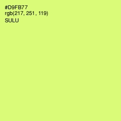 #D9FB77 - Sulu Color Image