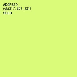 #D9FB79 - Sulu Color Image