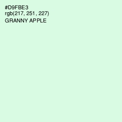 #D9FBE3 - Granny Apple Color Image